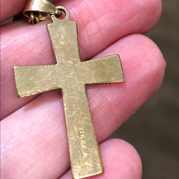 14k GF cross with 26” chain - Picture 8 of 8